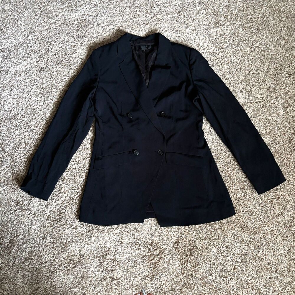 J. Crew 365 Blazer Womens 4 Black Lined Business Office Preppy Academic